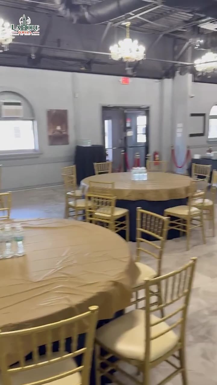 Video of event styling in the banquet hall
